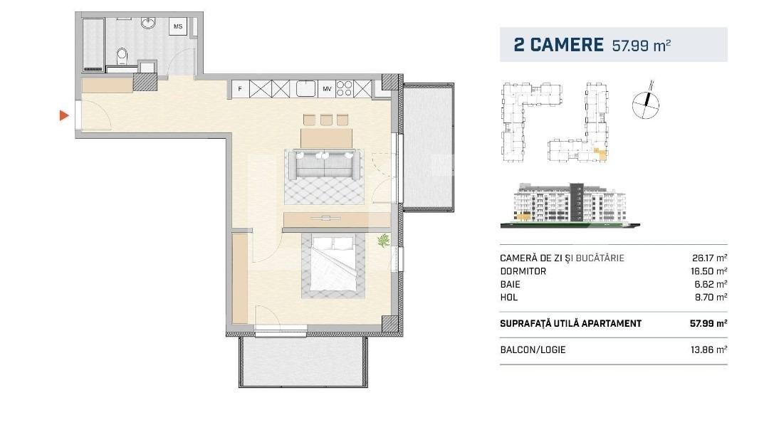Apartament de vânzare 2 camere Semicentral - 116399AV | BLITZ Cluj-Napoca | Poza1