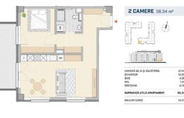 Apartament luminos, orientare sud-vest, finisat, SEMICENTRAL!!!