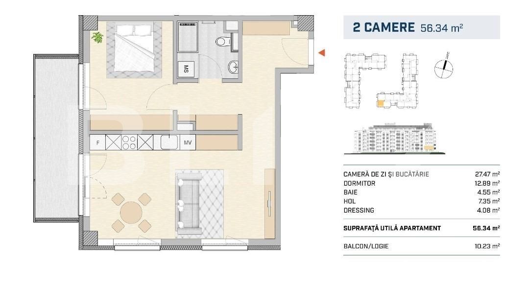Apartament de vânzare 2 camere Semicentral - 116404AV | BLITZ Cluj-Napoca | Poza1