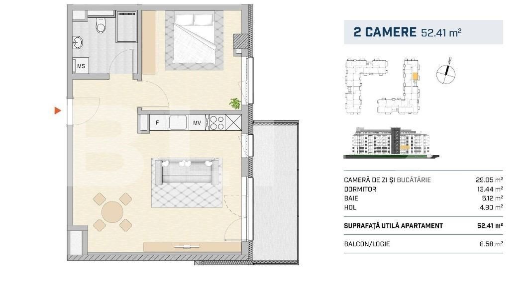 Apartament de vânzare 2 camere Semicentral - 116413AV | BLITZ Cluj-Napoca | Poza1