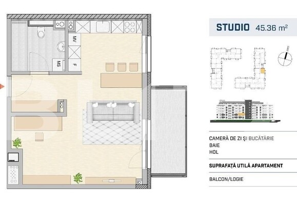 Garsonieră de vânzare Semicentral - 116415AV | BLITZ Cluj-Napoca | Poza3