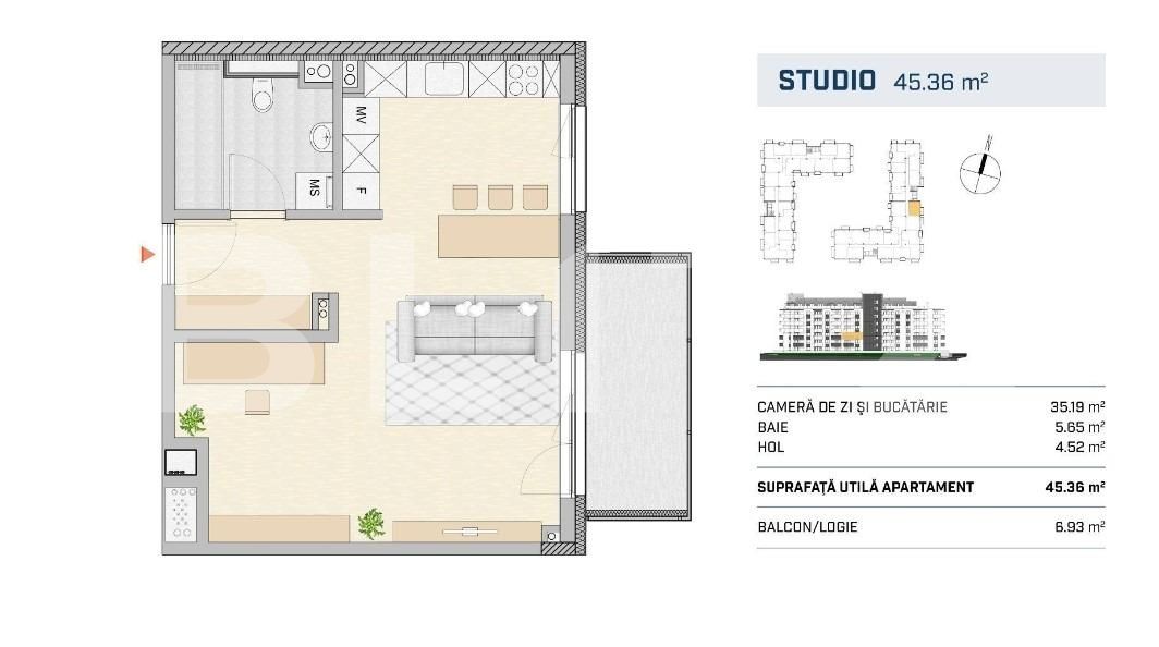 Garsonieră de vânzare Semicentral - 116415AV | BLITZ Cluj-Napoca | Poza3