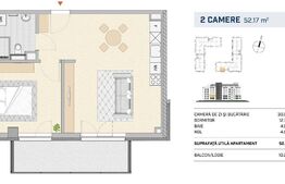 Apartament finisat, 2 camere, orientare sudica, SEMICENTRAL!!
