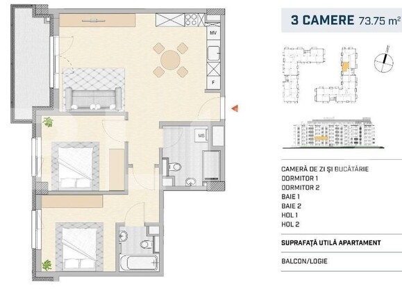 Apartament de vânzare 3 camere Semicentral - 116435AV | BLITZ Cluj-Napoca | Poza1