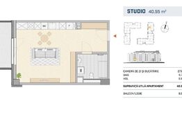 Apartament tip studio, finisat, zona SEMICENTRALA!!!