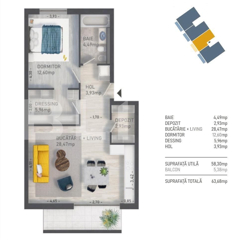 Apartament de vânzare 2 camere Baciu - 116491AV | BLITZ Cluj-Napoca | Poza1