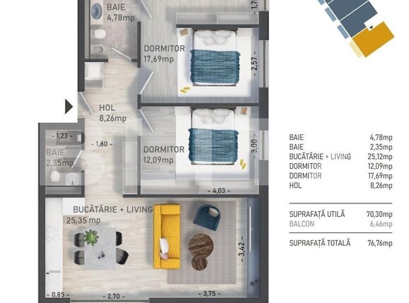 Apartament de vânzare 3 camere Baciu - 116493AV | BLITZ Cluj-Napoca | Poza11