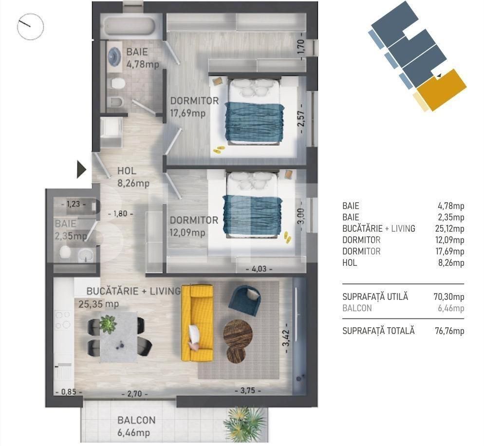 Apartament de vânzare 3 camere Baciu - 116493AV | BLITZ Cluj-Napoca | Poza11
