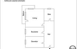 Apartament de vanzare, 2 camere, 34,35 mp, zona strazii Garbau!