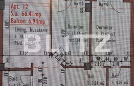 Apartament 3 camere, parcare subterana cu lift, 66 mp, in Marasti