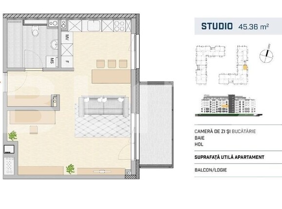 Garsonieră de vânzare Semicentral - 116930AV | BLITZ Cluj-Napoca | Poza1