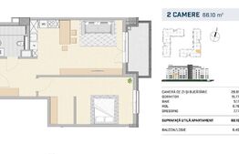 Apartament finisat, 2 camere spatioase, zona SEMICENTRALA