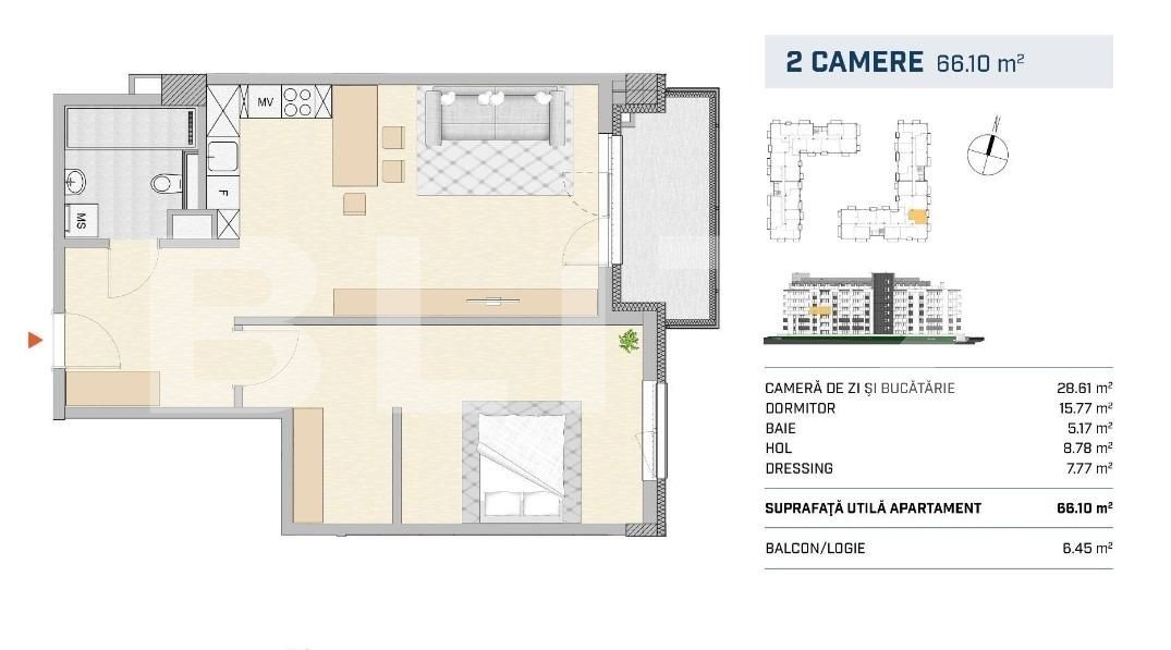 Apartament de vânzare 2 camere Semicentral - 116937AV | BLITZ Cluj-Napoca | Poza1