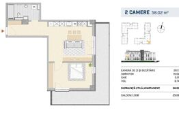 Apartament finisat, terasa generoasa SEMICENTRAL