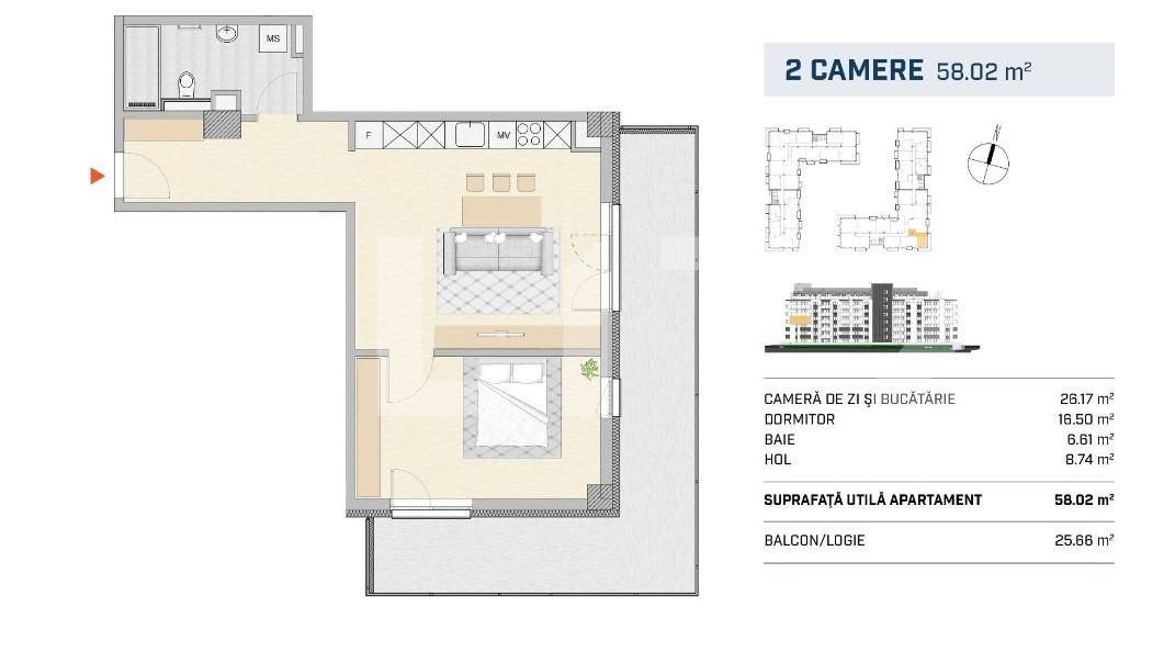 Apartament de vânzare 2 camere Semicentral - 116940AV | BLITZ Cluj-Napoca | Poza1