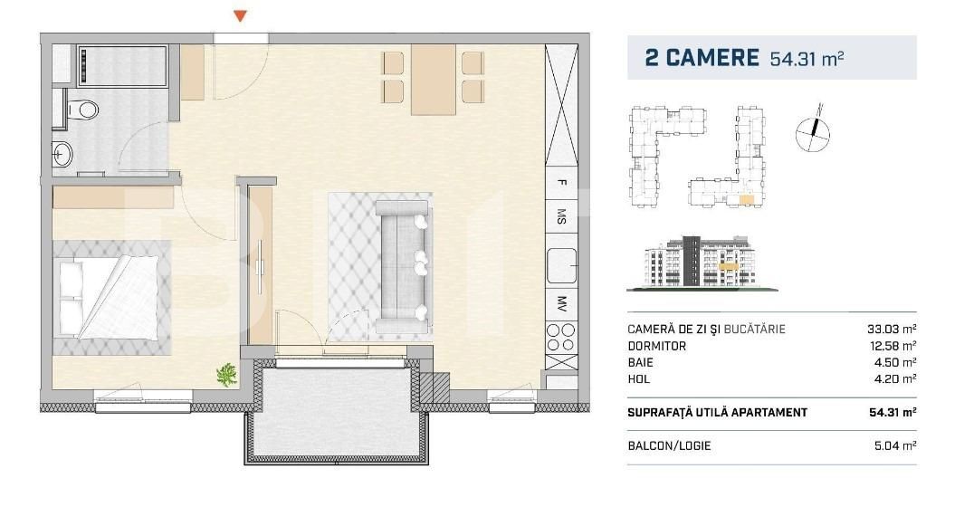 Apartament de vânzare 2 camere Semicentral - 116946AV | BLITZ Cluj-Napoca | Poza1