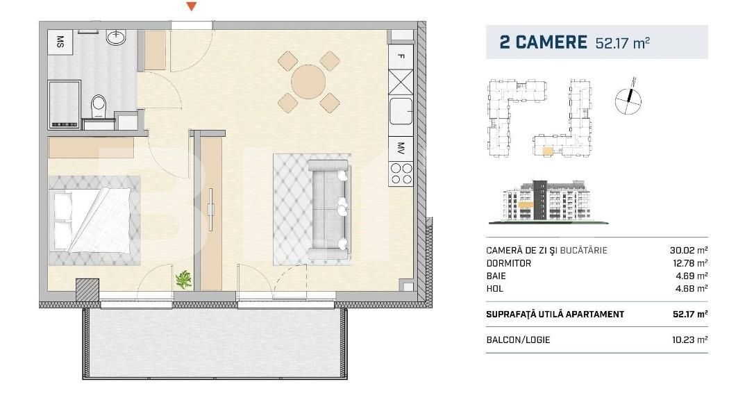 Apartament de vânzare 2 camere Semicentral - 116948AV | BLITZ Cluj-Napoca | Poza1