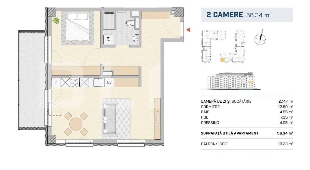 Apartament de vânzare 2 camere Semicentral - 116949AV | BLITZ Cluj-Napoca | Poza1