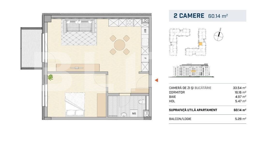 Apartament de vânzare 2 camere Semicentral - 116954AV | BLITZ Cluj-Napoca | Poza1
