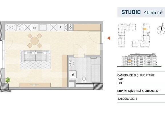 Garsonieră de vânzare Semicentral - 116957AV | BLITZ Cluj-Napoca | Poza1