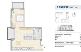 2 camere, 2 balcoane, finisat in zona SEMICENTRALA!!!