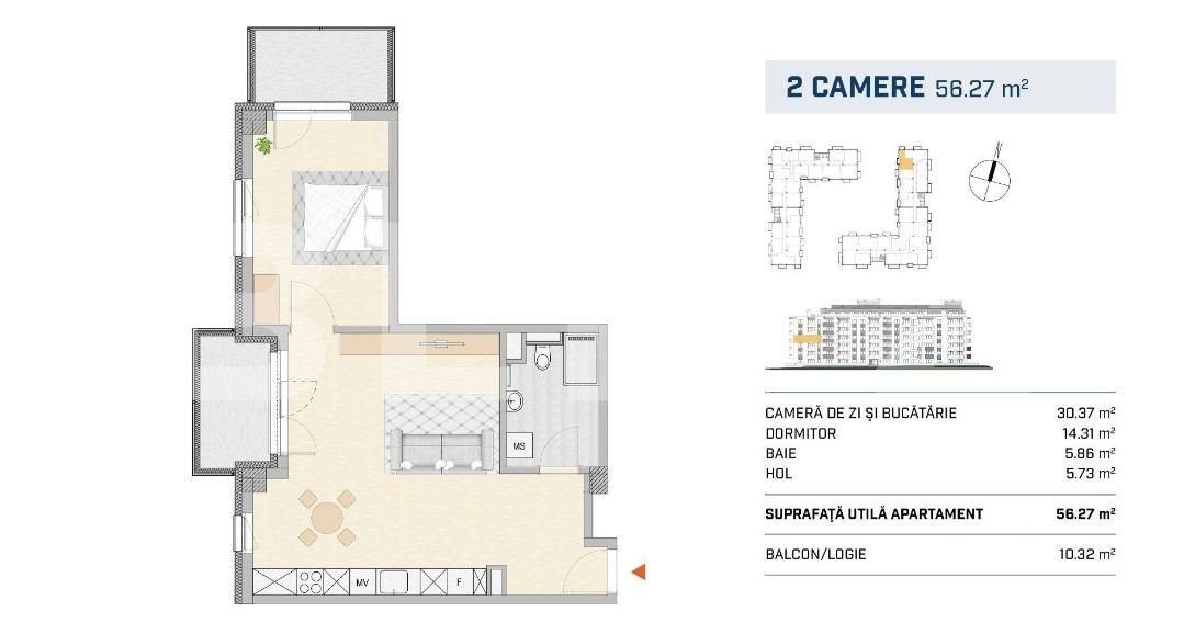 Apartament de vânzare 2 camere Semicentral - 116958AV | BLITZ Cluj-Napoca | Poza1