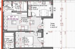 Apartament 2 camere, terasa 40 mp, zona Iulius Mall