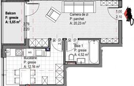 Apartament cu o camera | parcare subterana | zona Iulius Mall