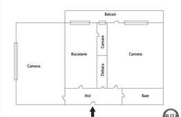 Apartament 2 camere, 54 mp, etaj intermediar, zona strazii Parang!