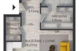 Apartament 2 camere, 58 mp, Baciu, zona Regal