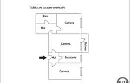 De vanzare apartament 3 camere, semidecomandat, balcon 3 mp, zona strazii Donath