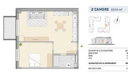 Exclusivtate! Apartament cu 2 camere finisat cu CF , etaj intermediar zona Semicentrala langa parcul Feroviarilor! 