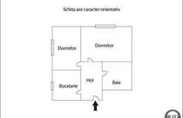 2 camere, decomandat, 54 mp utili in zona strazii Florilor