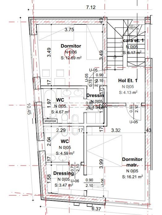 Casa individuala 4 camere, 190 mp utili, 250 mp teren, terasa panoramica, Grigorescu
