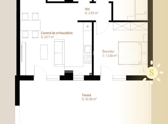 Apartament de vânzare 3 camere Exterior Vest - 118946AV | BLITZ Cluj-Napoca | Poza1