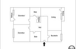Apartament 3 camere, 66 mp utili, decomandat, zona strazii Pasteur