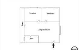 3 camere, 60 mp, terasa 15 mp, etaj intermediar, zona strazii Calea Turzii!