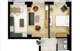 Vanzare 2 camere, 51.30 mp, semidecomandat, 1 balcon, zona strazii Buna Ziua!