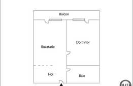 Apartament cu 1 camera de vanzare,  33 mp plus balcon, zona Porii