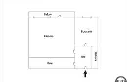 1 camera, 38 mp, partial mobilat, zona Bulevardului 21 Decembrie!