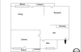 De vanzare 2 camere, 51 mp, 2 balcoane, zona strazii Porii! Imobil nou!