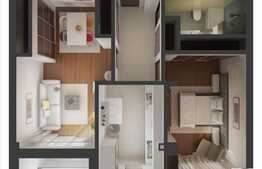 Apartament 2 camere, 59 mp utili, imobil nou, semifinisat, etaj intermediar!