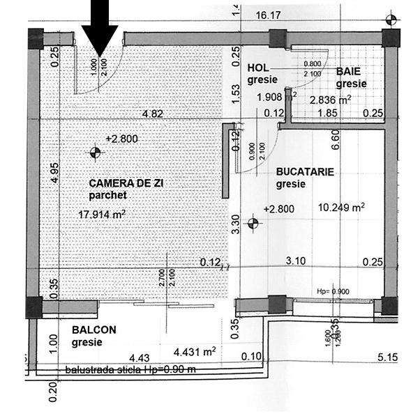 Garsonieră de vânzare Manastur - 1216AV | BLITZ Cluj-Napoca | Poza1