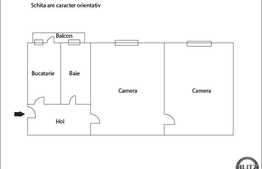 Vanzare apartament 2 camere, 45 mp plus balcon, mobilat, parcare! Zona Real!