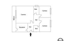 3 camere, decomandat, 65 mp, balcon, izolat termic, zona strazii Rasaritului