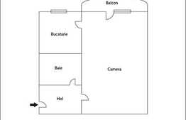 De vanzare 1 camera, 24.19 mp in zona supermarketului Kaufland
