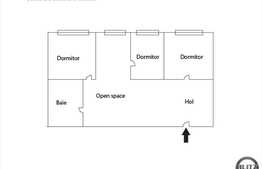 3 camere, 38 mp, etaj intermediar, izolat termic, zona strazii C-tin Brancoveanu
