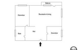 3 camere, 63.35 mp, etaj intermediar,semifinisat! Zona Plopilor! Garaj subteran!
