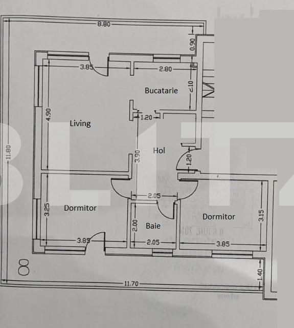 Apartament 3 camere, etaj intermediar, 63mp, terasa, zona Vivo