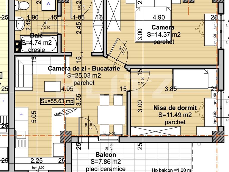 Apartament de vânzare 3 camere Baciu - 122590AV | BLITZ Cluj-Napoca | Poza1